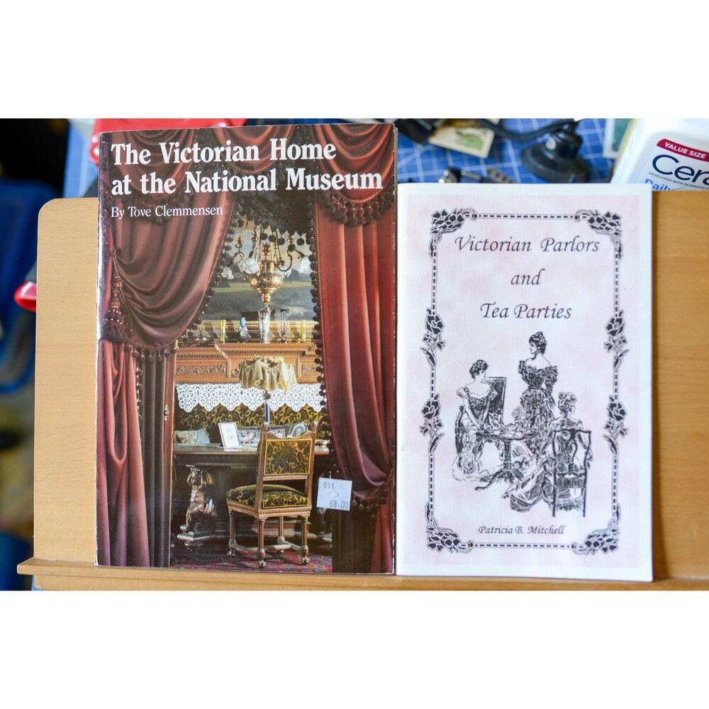 Lot 2 Victoriana Books: Victorian Parlors Tea Parties Vintage Recipes History